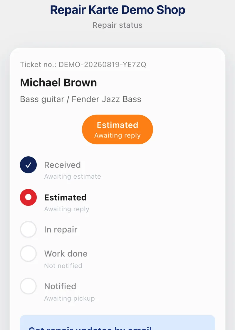 A status page for every customer screen